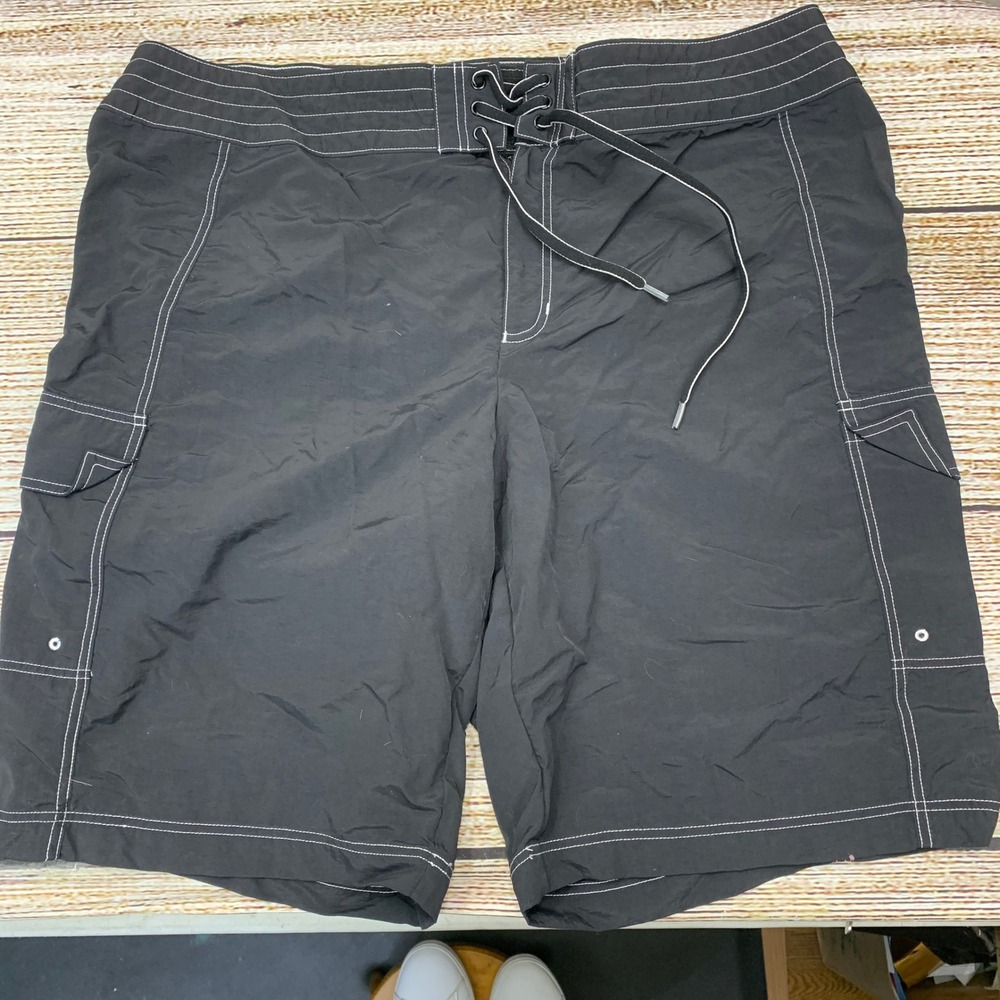 Lands' End Black Swim Trunks Shorts‎ Menswear [Size 14] Nylon